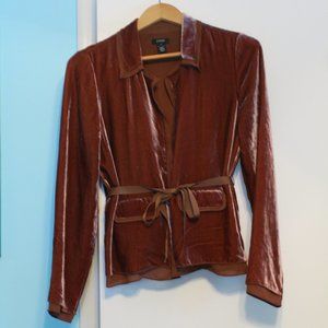 J. Crew Copper Velvet Cardigan